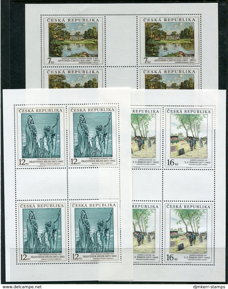 CZECH REPUBLIC 1997 Paintings Sheetlets MNH / ** .  Michel 161-63 Kb - Blocks & Kleinbögen