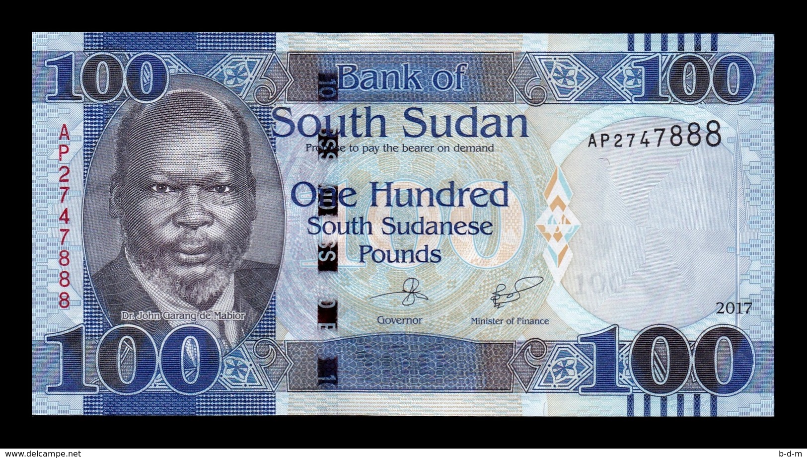 South Sudan Del Sur 100 Pounds 2017 Pick 15c SC UNC - Sudán Del Sur