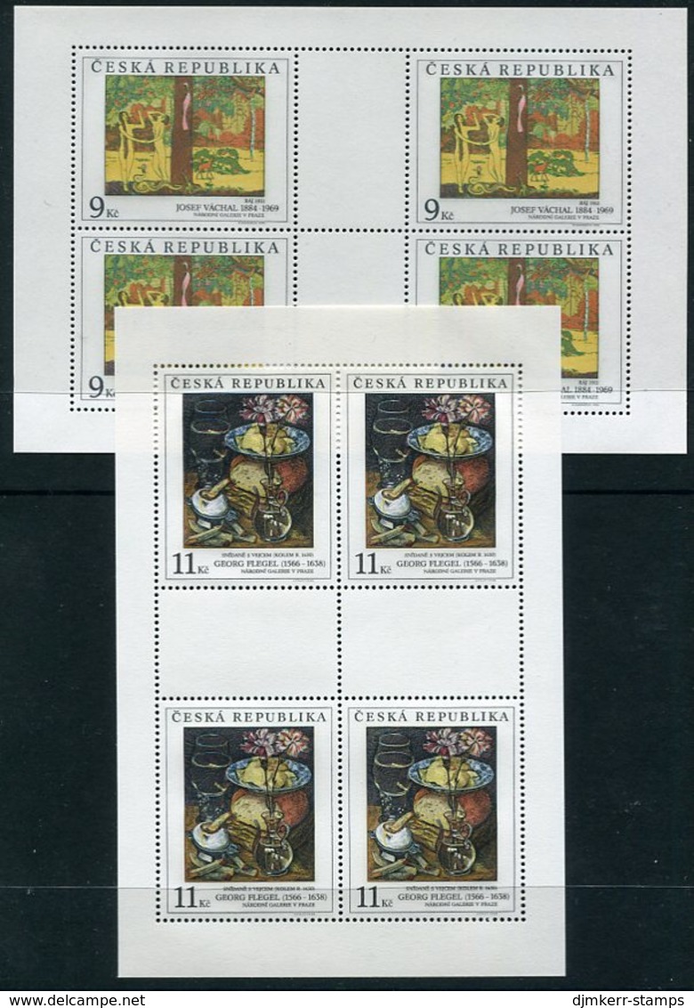 CZECH REPUBLIC 1996 National Gallery Paintings Sheetlets MNH / ** .  Michel 136-37 Kb - Blokken & Velletjes