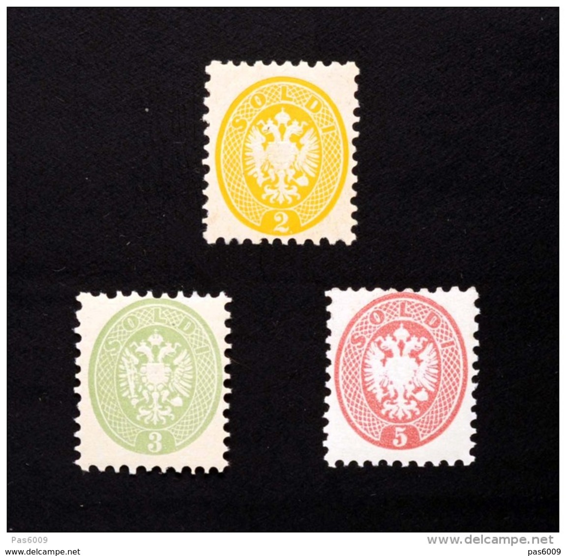 RRRR002 1864-65 LOMBARDO VENETO DENT 9 1/2 NUOVI CERTIFICATO BOLAFFI FRESCHISSIMI PERFETTI - Lombardy-Venetia