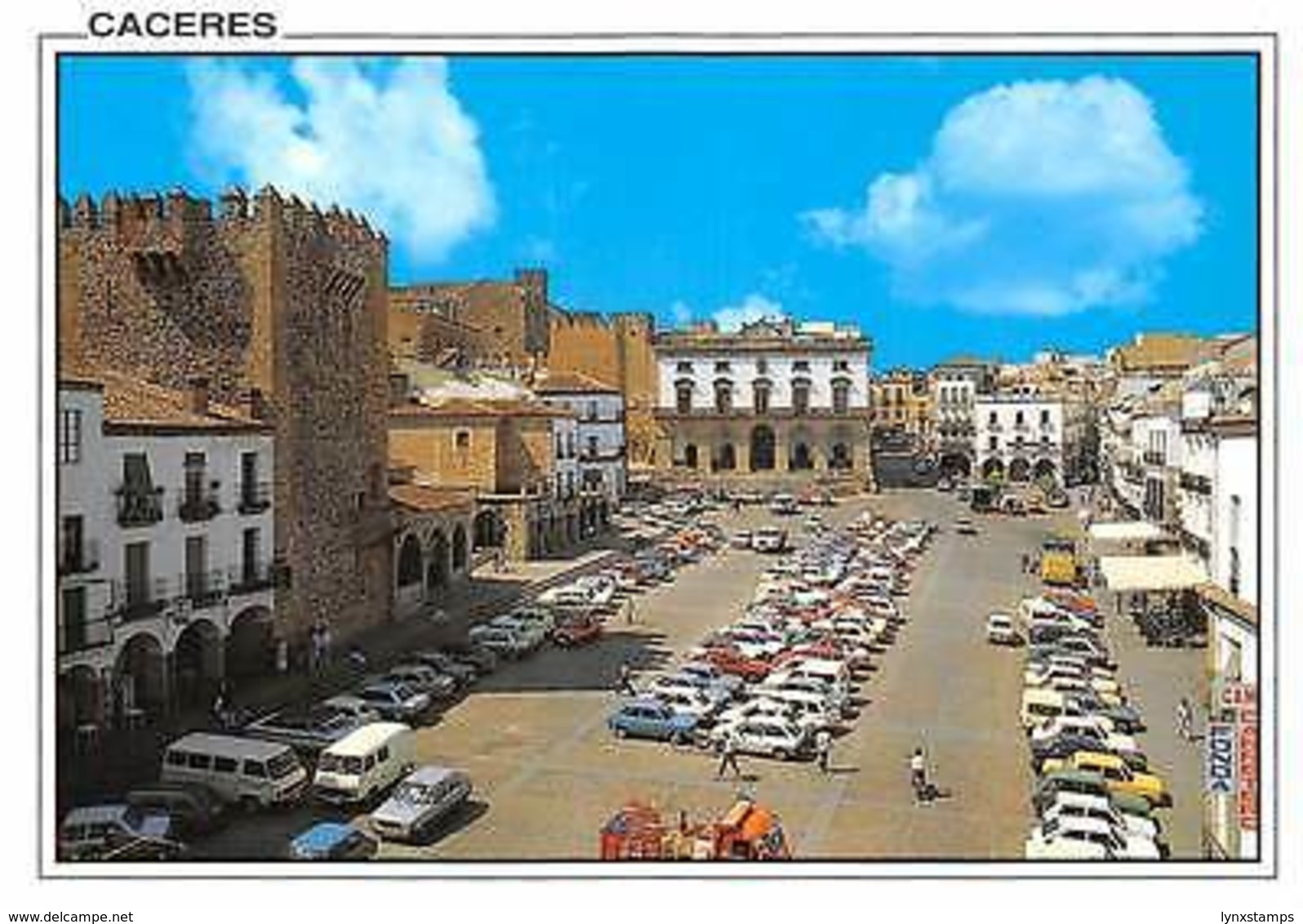 Spain Caceres Plaza Mayor Square Voitures Cars Auto - Autres & Non Classés