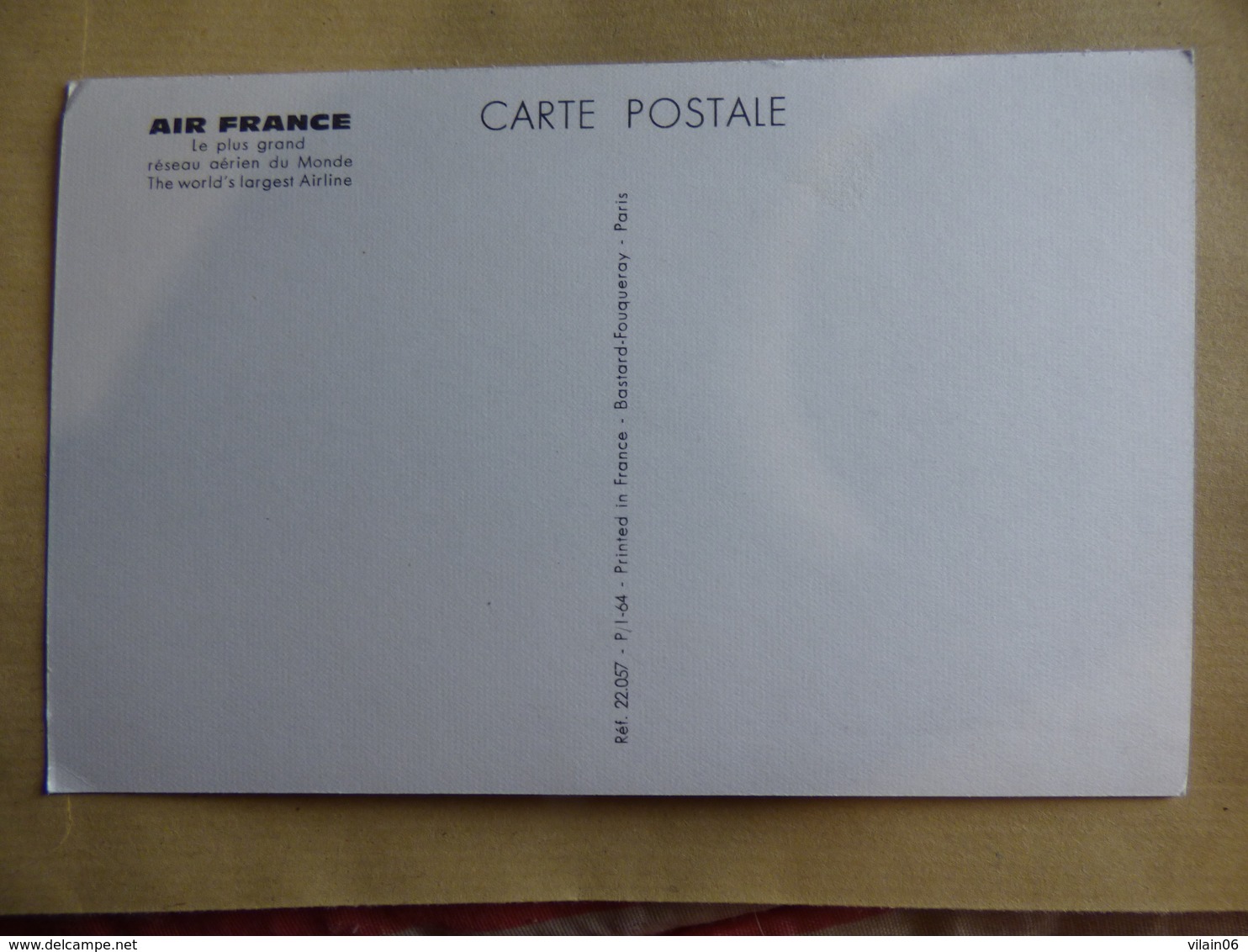 AIR FRANCE  AIRLINE ISSUE / CARTE COMPAGNIE - 1946-....: Ere Moderne