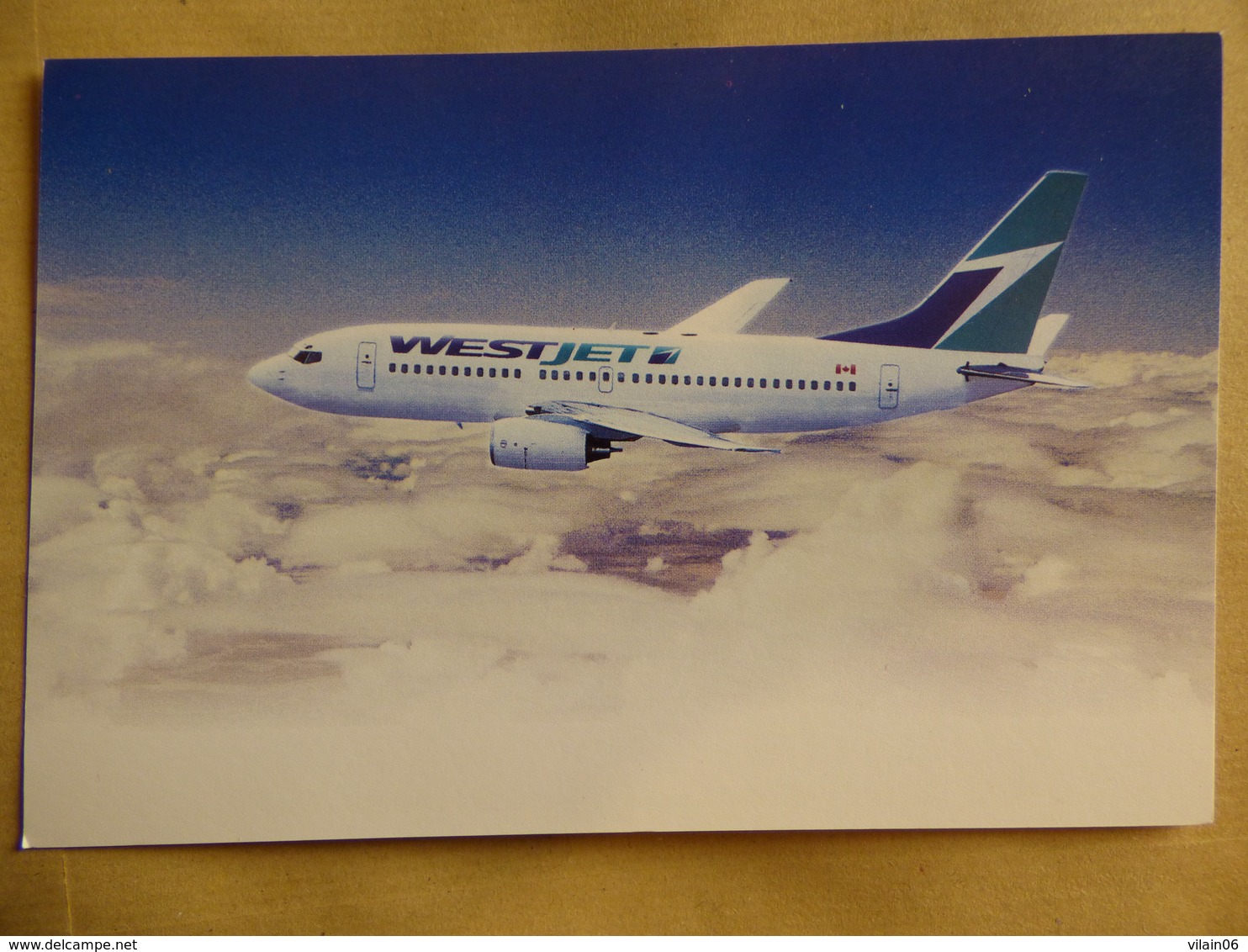 WESTJET CANADA   B 737   AIRLINE ISSUE / CARTE COMPAGNIE - 1946-....: Ere Moderne