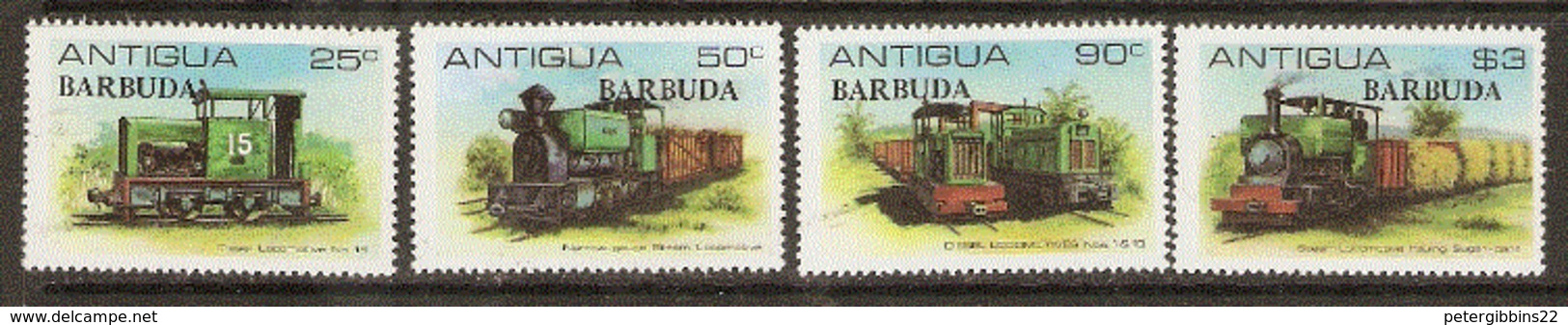 Barbuda  1981  SG  541-4 Sugar Cane Railways    Unmounted Mint - Antigua Y Barbuda (1981-...)