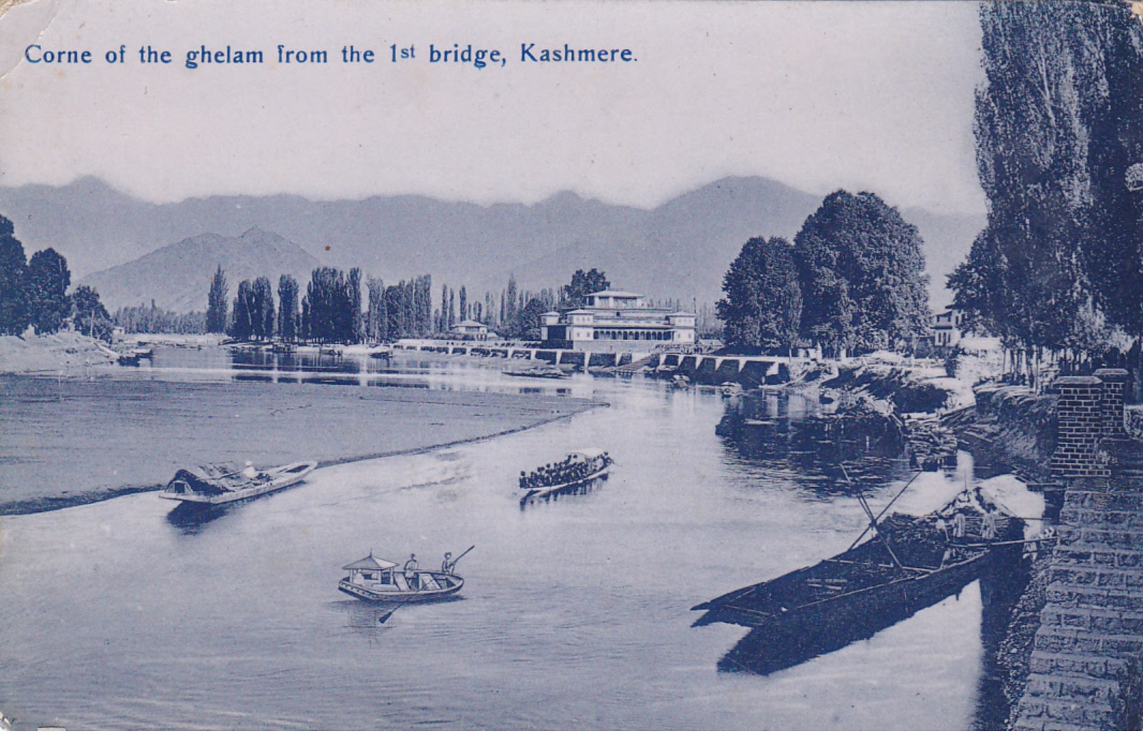 Corne Of The Ghelam From The 1st Bridge , KASHMERE , 00-10s - India