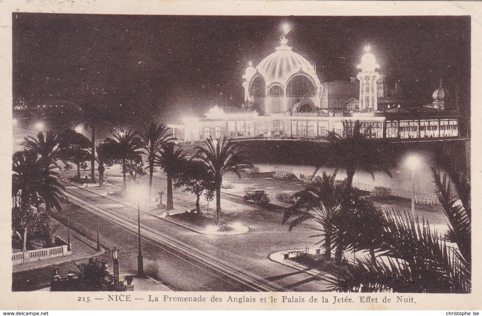 Nice, La Promenade Des Anglais Et Le Palais De La Jetée, Effet De Nuit (pk64980) - Nice Bij Nacht