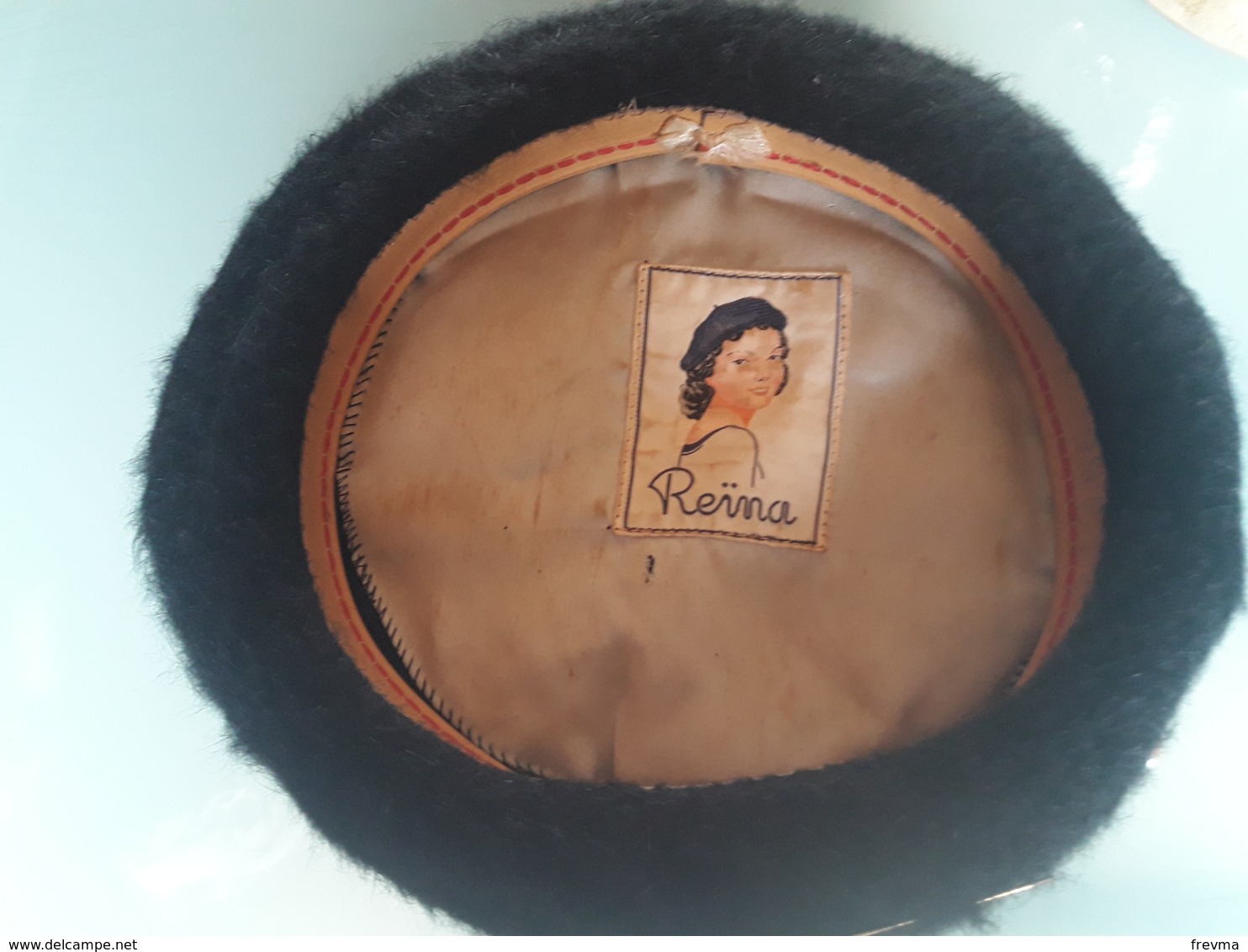 Beret Femme Noir Fourrure Année 1940 Tour De Tete 54 Cm - 1940-1970