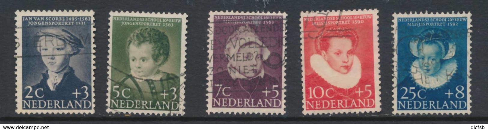 NETHERLANDS, 1956 Child Welfare Used, NVPH 683-687, Cat E8 - Used Stamps