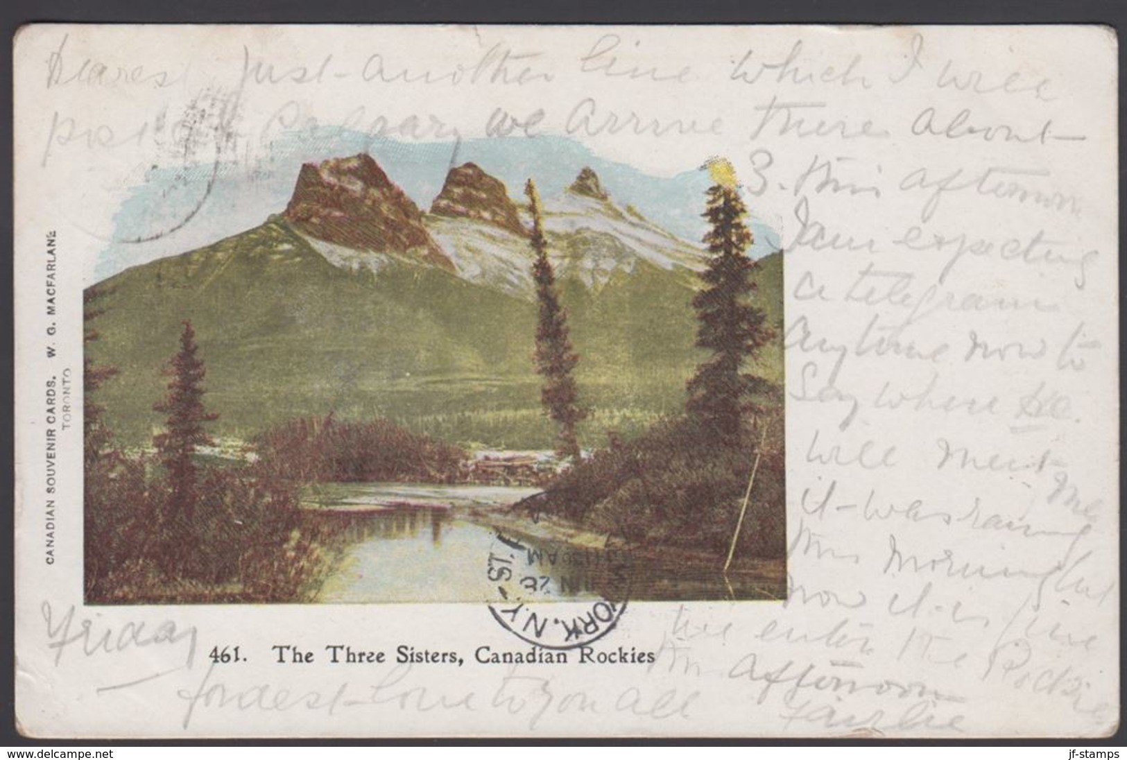 1904. EDWARD ONE CENT. MOOSE JAW &  -- NO 8 JUN 25 04. Post Card Motive: The Three Si... (Michel 77) - JF304895 - Lettres & Documents