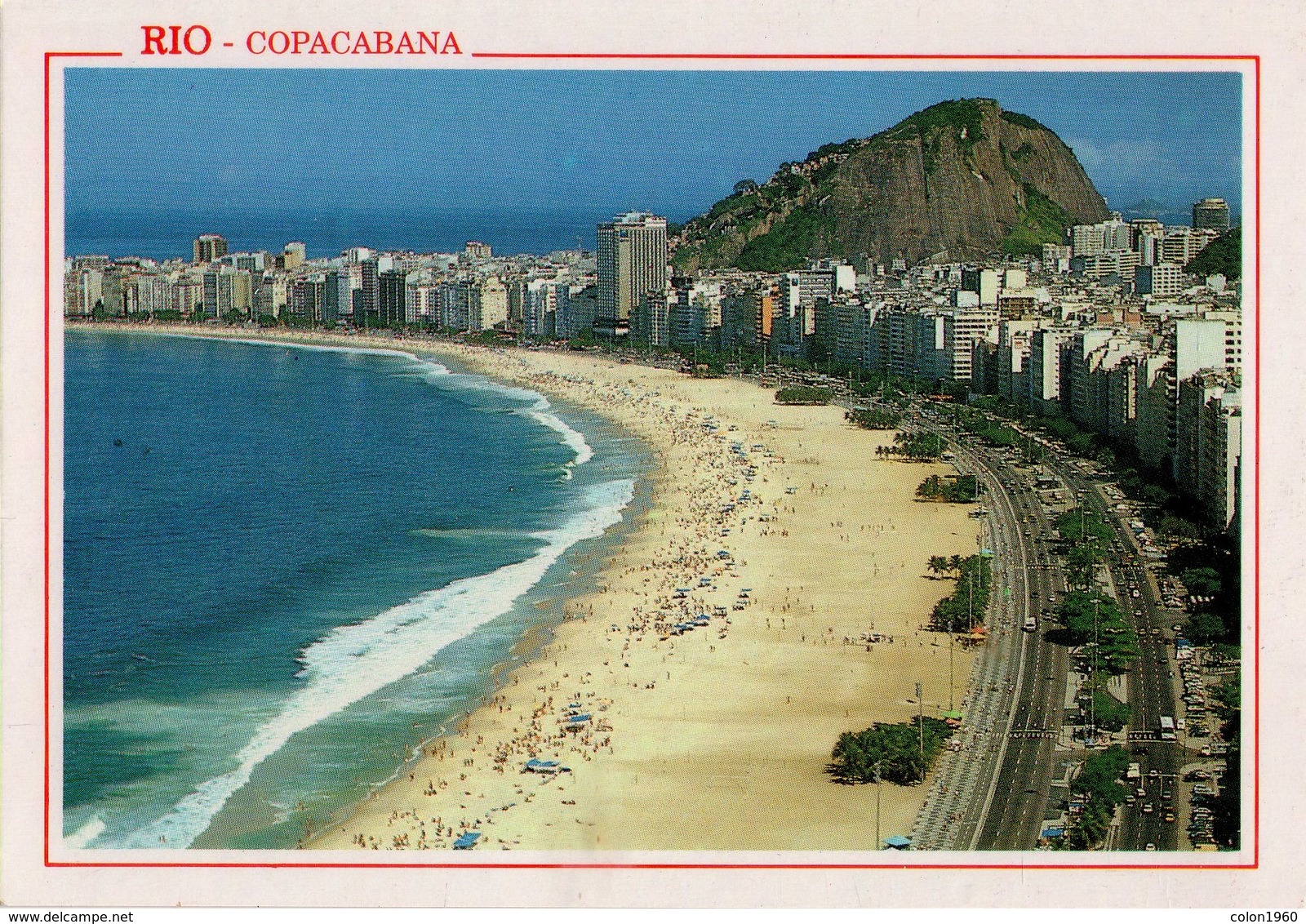 BRASIL. RIO DE JANEIRO. COPACABANA BEACH. CPC-101-86A. (536) - Copacabana