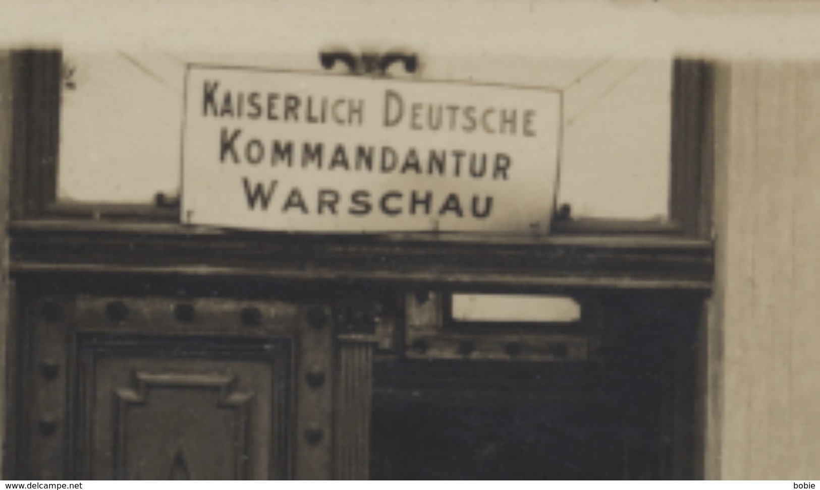 Warszawa Varsovie Warszawa Pologne Polska Polen : Photo Carte " Kaiserlich Deutsche Kommandantur Warschau " Krieg 14-18 - Poland