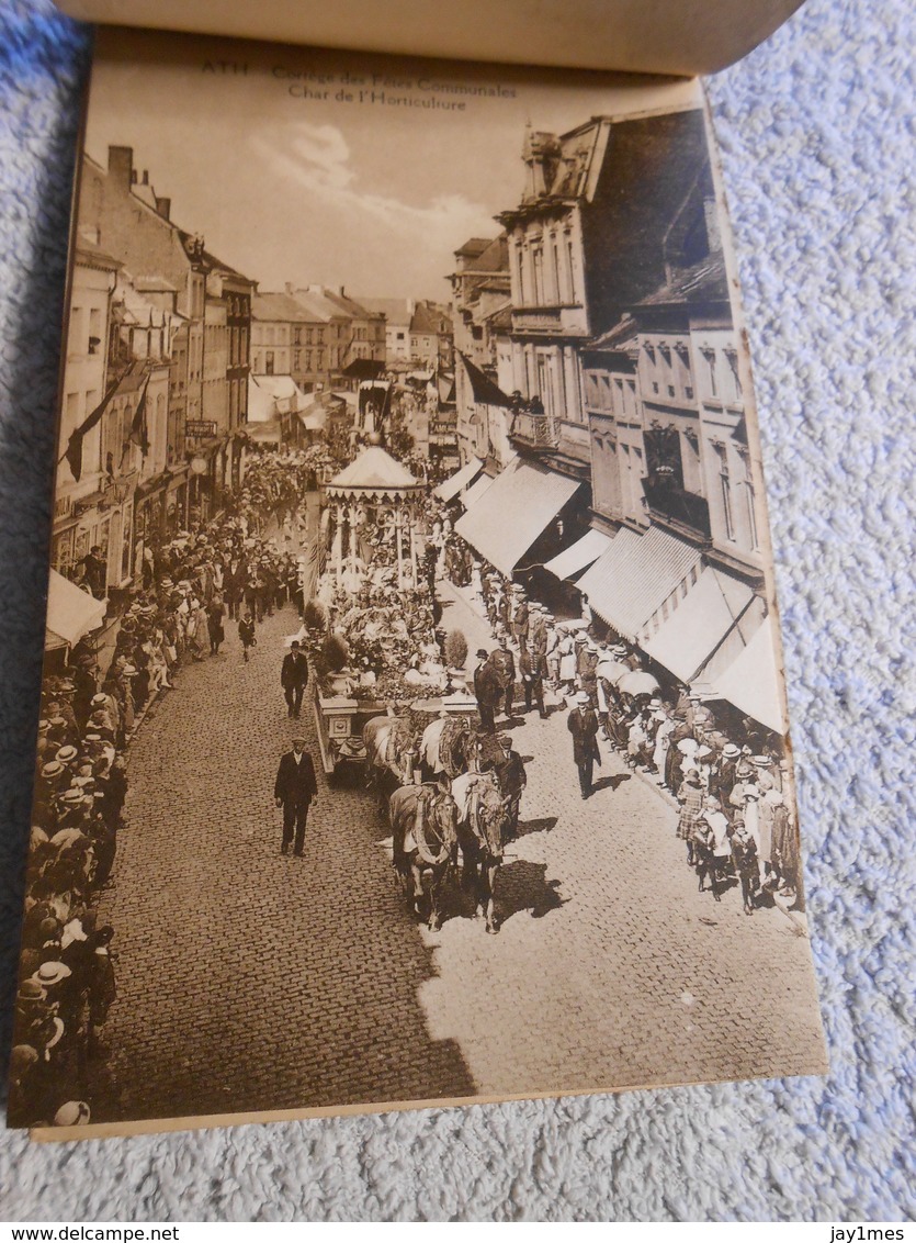 carnet 10 cpa ath cortège fêtes communales