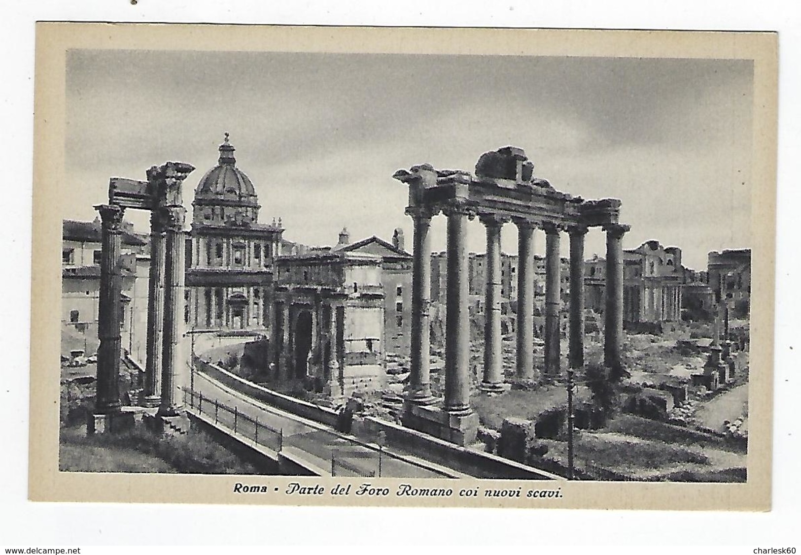 CPA - Carte Photo - Italie - Roma - Parte Del Foro Romano Coi Nuovi Scavi - Panoramische Zichten, Meerdere Zichten