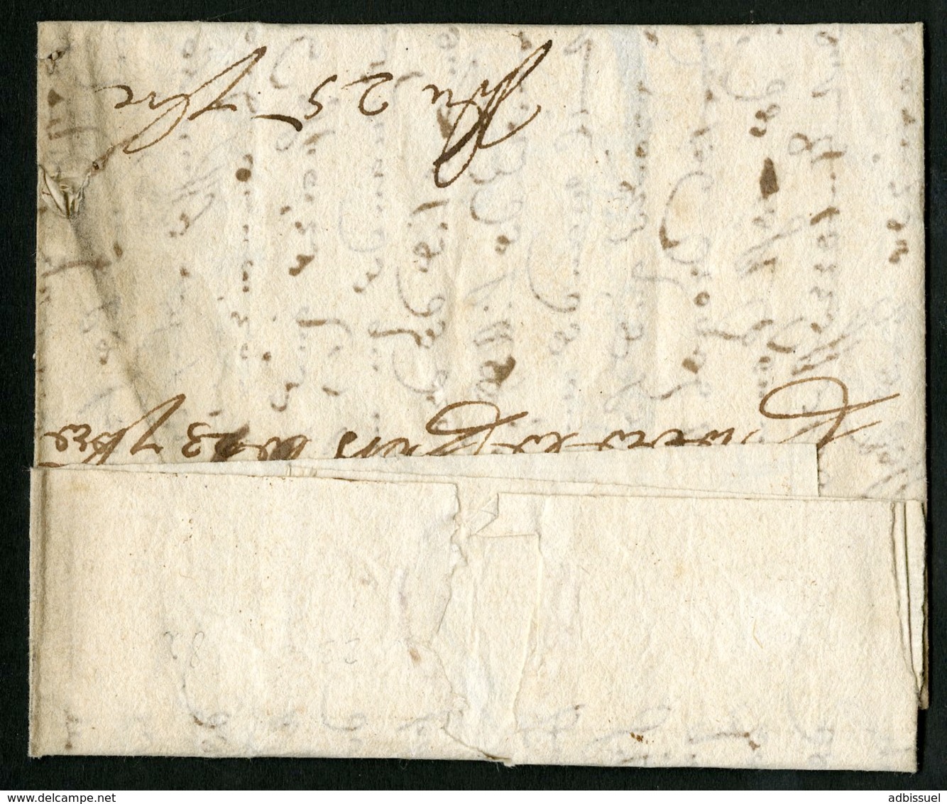 1682 NORD Cote 600 € "Pt De Lille" Manuscrite (Lenain N°1, Indice 21) Sur Lettre Datée De Roubaix - ....-1700: Vorläufer