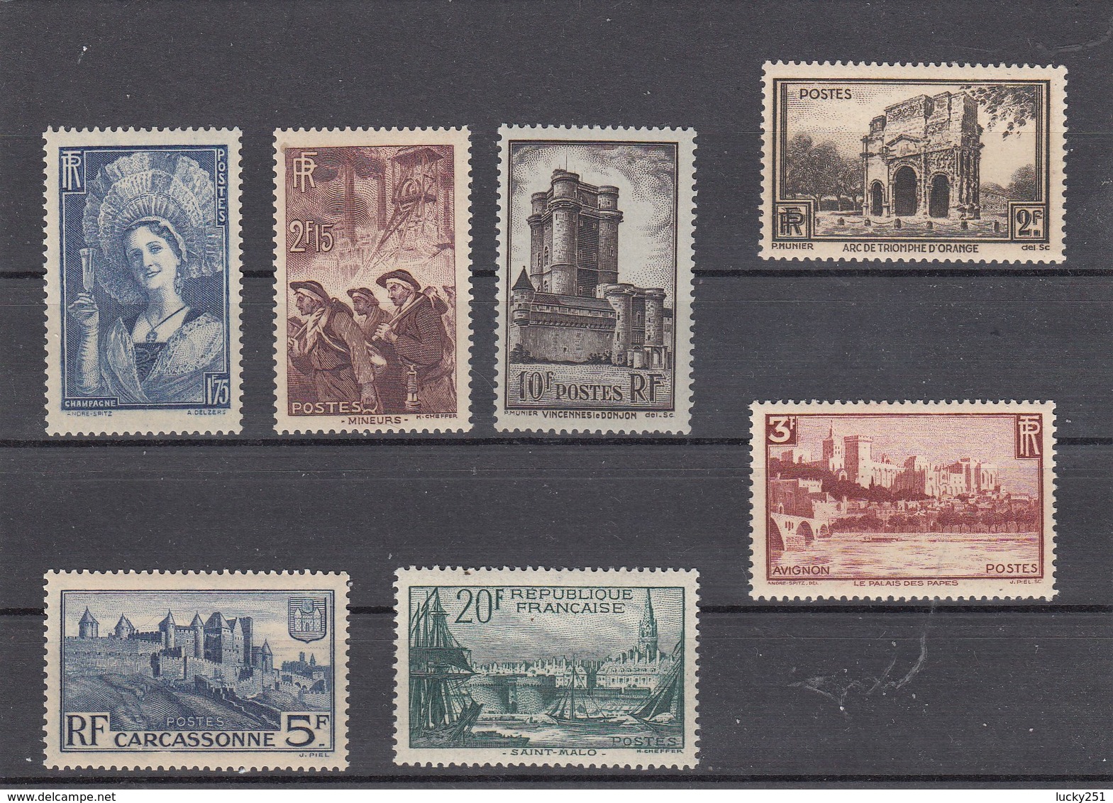 France - 1938 - N° YT 388/94** - Sujets Divers - Neufs