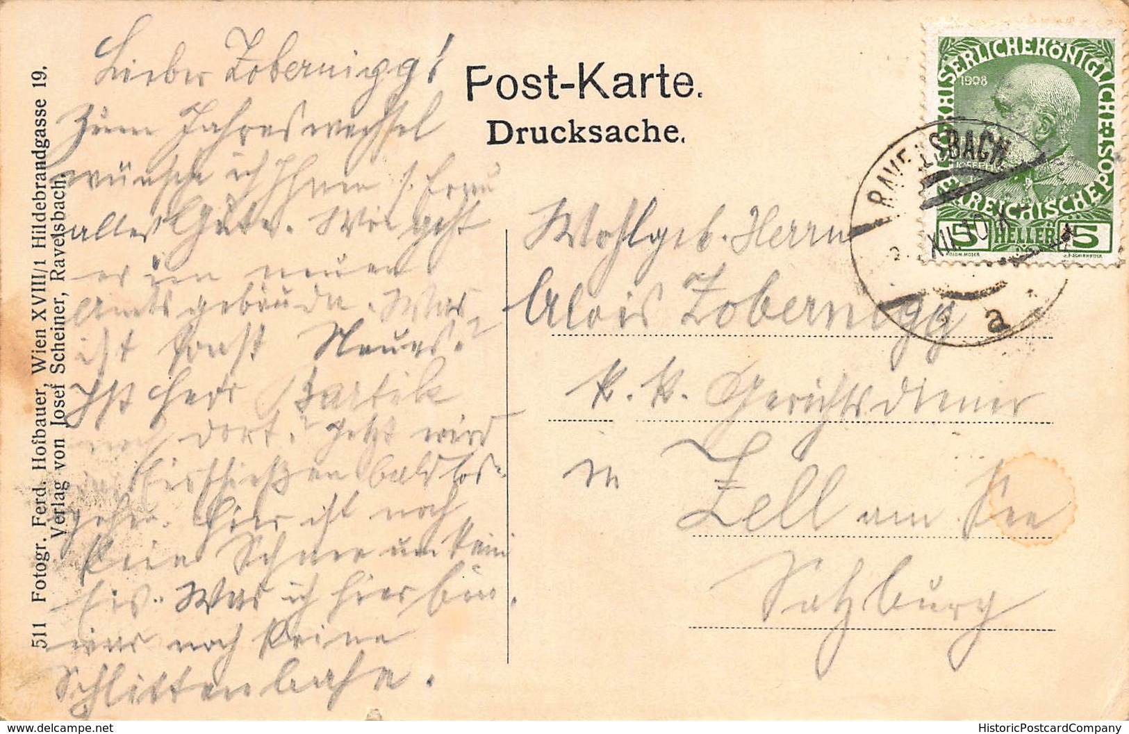 GRUSS Aus RAVELSBACH AUSTRIA~WINE BARREL OR KEG ~ GRAPES BORDER ~ JOSEF SCHEINER PUBL PHOTO POSTCARD 42518 - Sonstige & Ohne Zuordnung