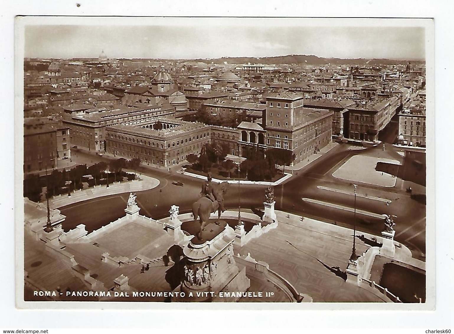 CPA - Carte Photo - Italie - Roma - Panorama Dal Monumento A Vittorio Emanuele II - Mehransichten, Panoramakarten