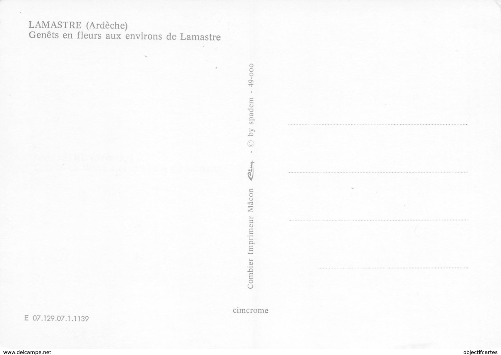 LAMASTRE  Genêts En Fleurs    11 (scan Recto Verso)MH2926 - Lamastre