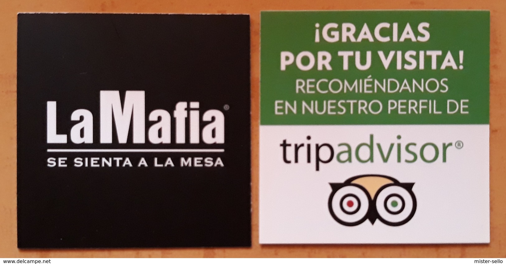 RESTAURANTE ITALIANO LA MAFIA SE SIENTA A LA MESA. - Tarjetas De Visita