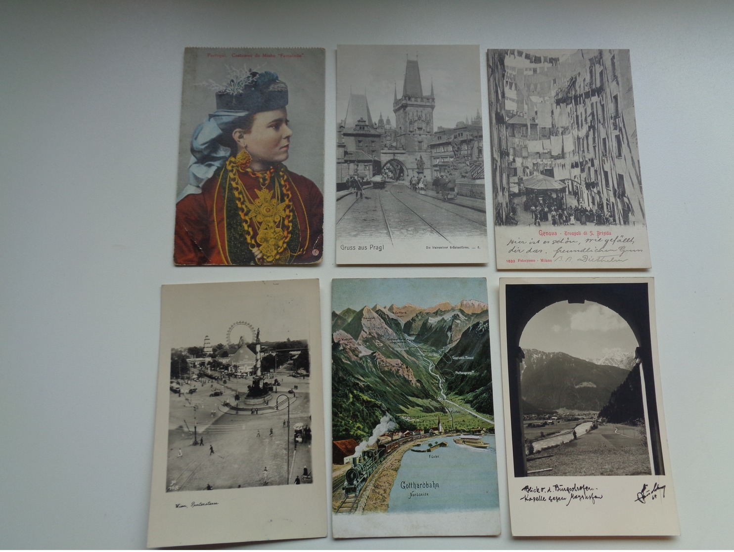 Beau lot de 60 cartes postales du monde        Mooi lot van 60 postkaarten van de wereld - 60 scans