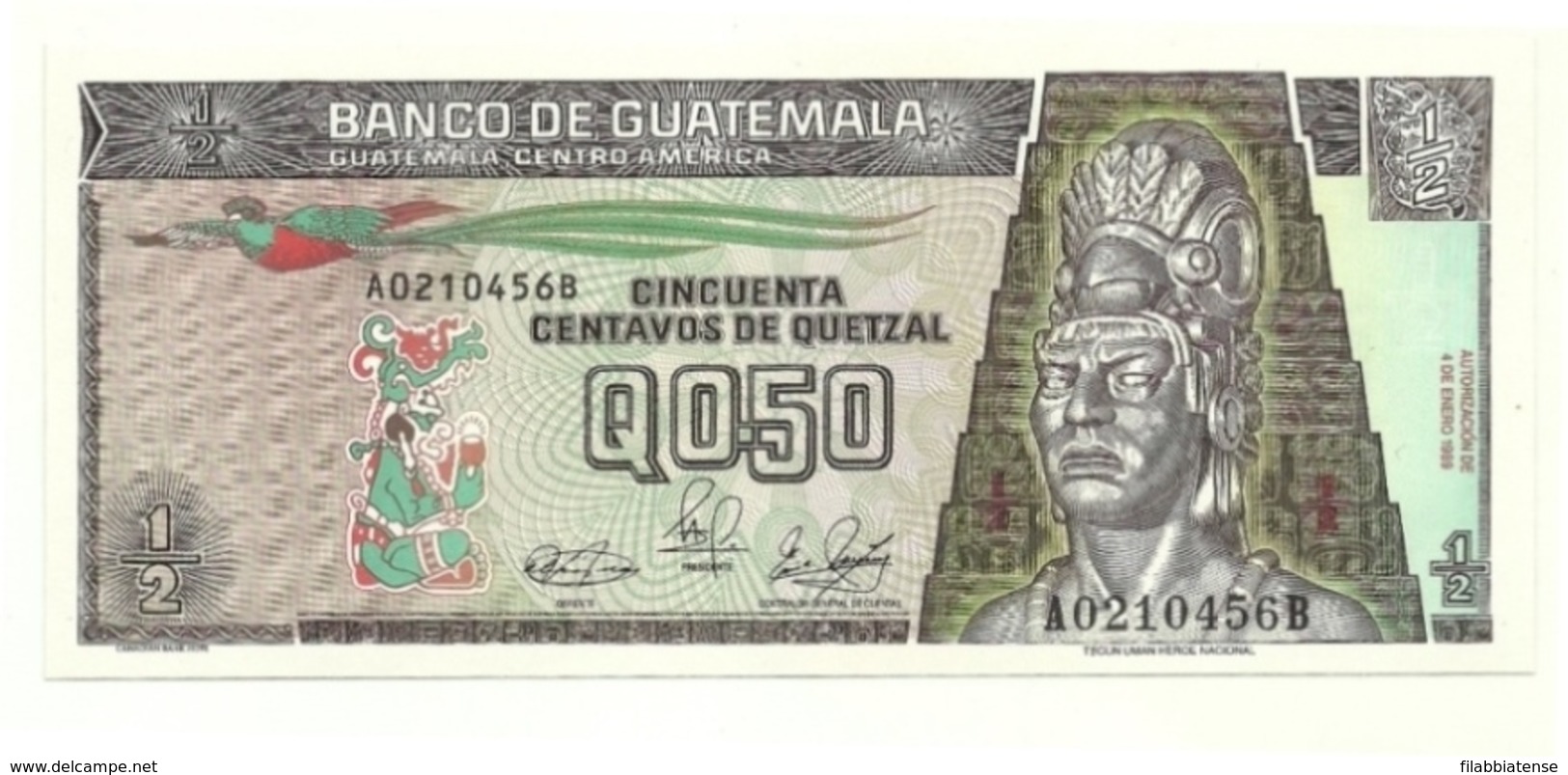 Guatemala - 50 Centavos De Quetzal 1989 - Guatemala