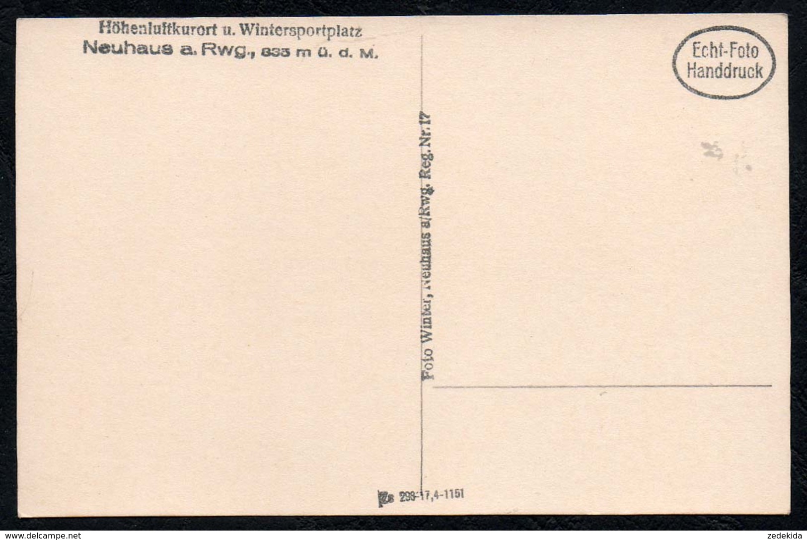 C9793 - TOP Neuhaus Am Rennweg - Foto Winkler - Handdruck - Neuhaus