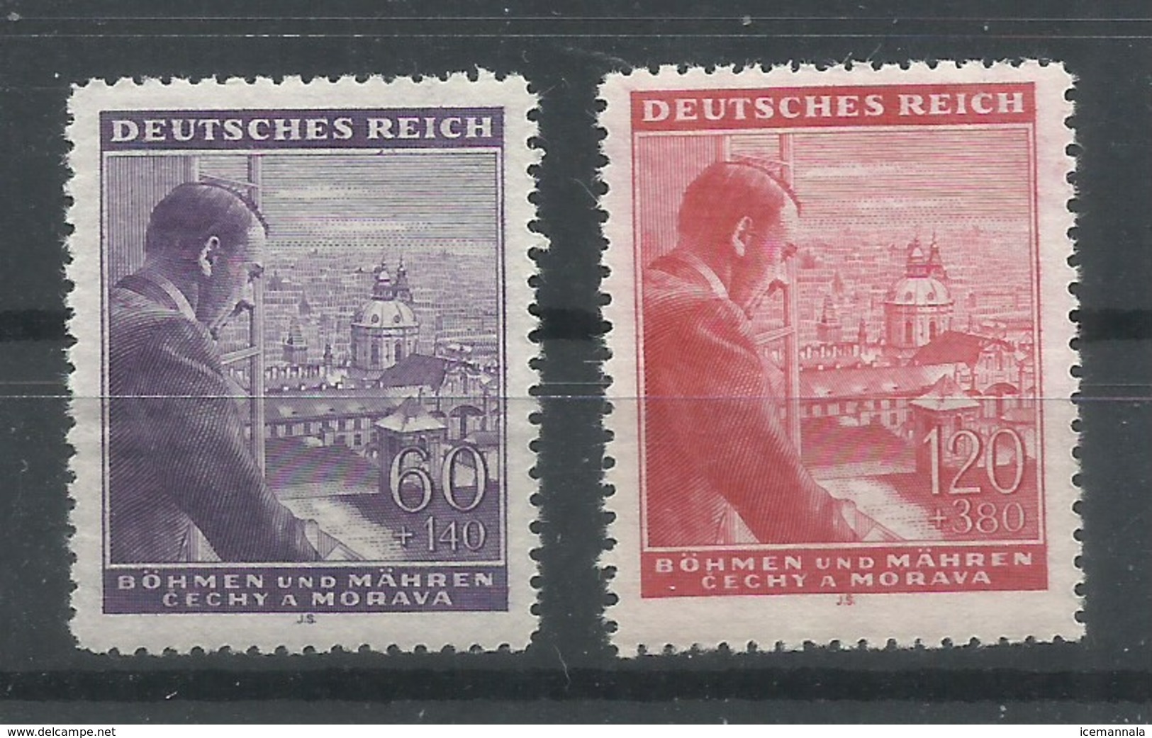 BOHEMIA Y MORAVIA   YVERT   105/6    MNH  ** - Unused Stamps