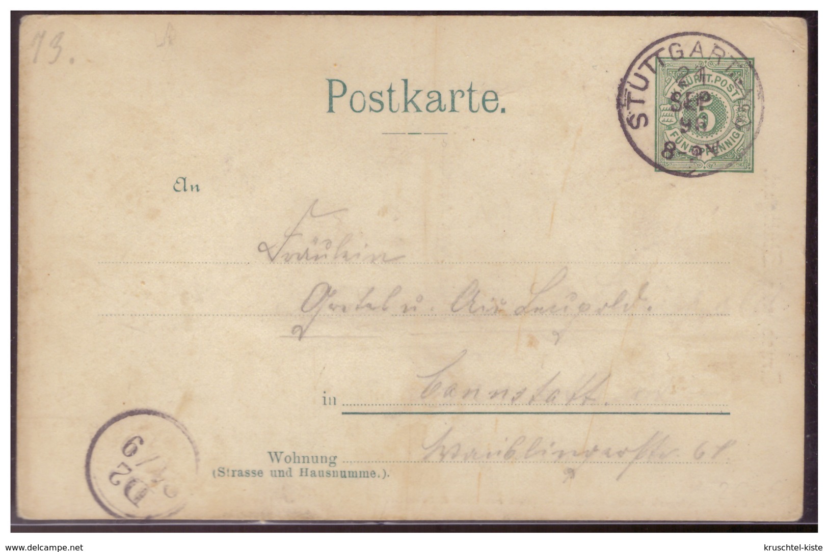 Alt.- Dt (005531) Altdeutschland Württemberg Gruss Aus Stuttgart Gewerbeausstellung Gelaufen Am 24.9.1896 - Autres & Non Classés