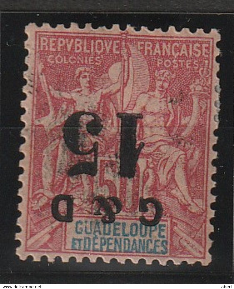 GUADELOUPE N° 47*f . Surcharges Renversée - Ungebraucht