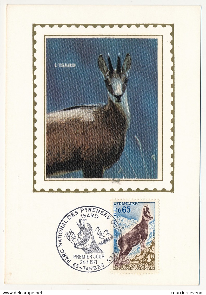 FRANCE - Carte / Soie - Izard - Parc National Des Pyrénées - TARBES - 24 Avril 1971 - 1970-1979