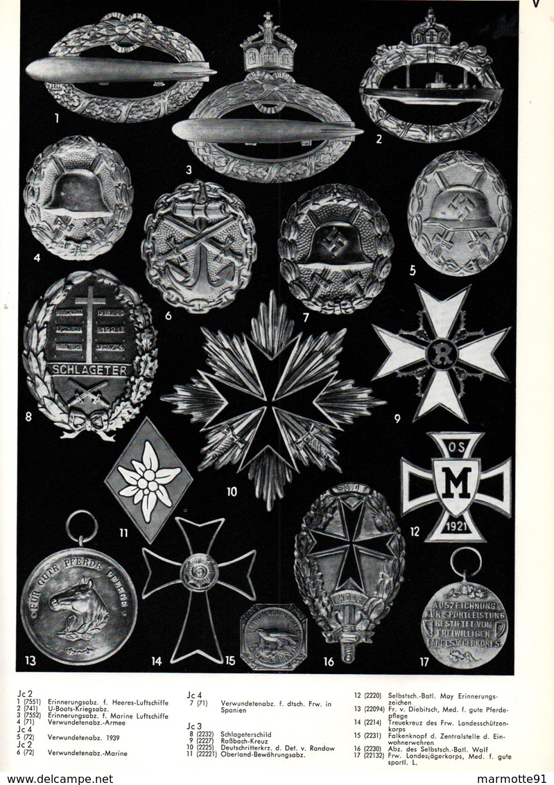 DEUTSCHE AUSZEICHNUNGEN ORDRE DECORATION MEDAILLE INSIGNE ALLEMAGNE 1892 1945 REICH - Germania