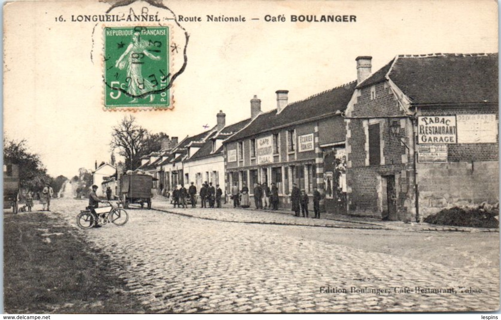 60 - LONGUEIL ANNEL --  Route Nationale - Café Boulanger - Longueil Annel