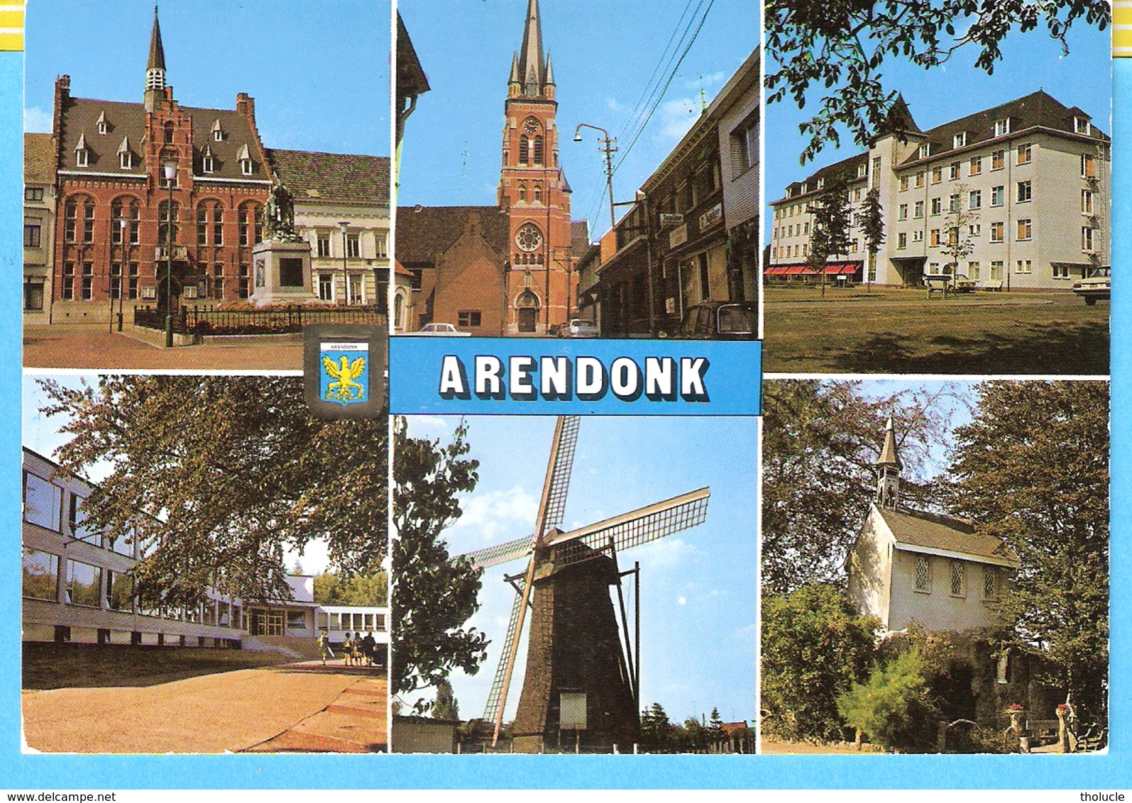 Groeten Uit Arendonk (Turnhout)-6 Zichten-Multivues-Gemeentehuis-Kerk-Molen-Kapel-Sociaal Huis... - Arendonk