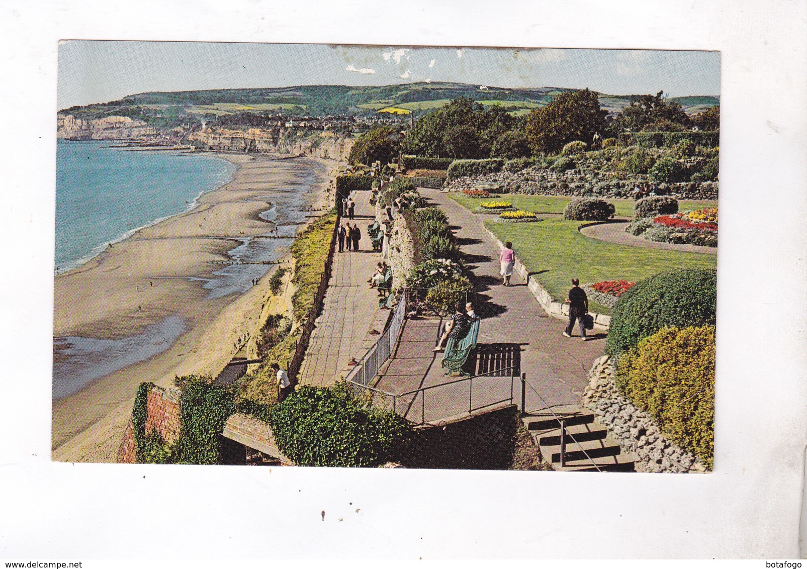 CPA ILE DE WIGHT, SANDOWN I.W, THE CLIFF PATH BATTERY GARDENS - Sandown