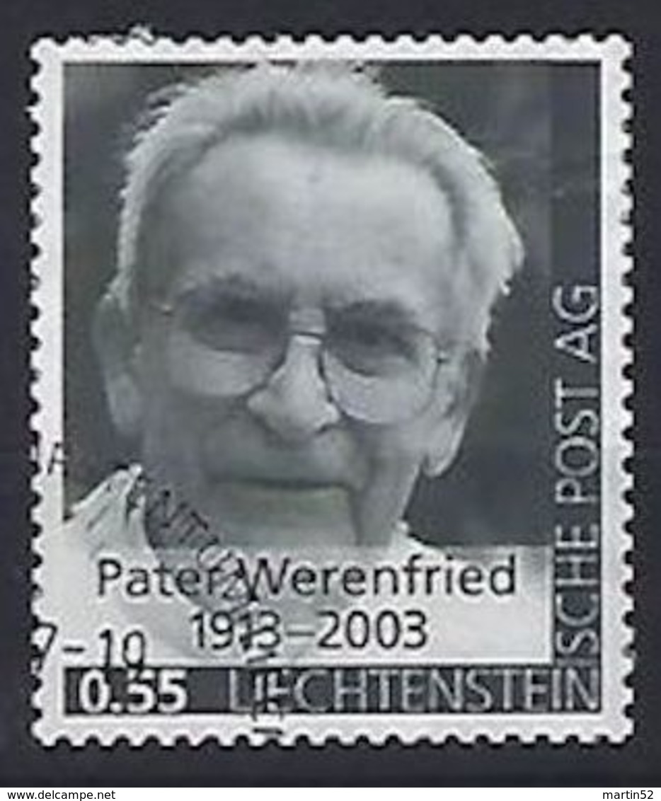 Liechtenstein 201?: Pater Werenfried 1913-2003 (Philipp Van Straaten OP) Gestempelt Used (Die Marke.Li) SELTEN / RARE - Plaatfouten