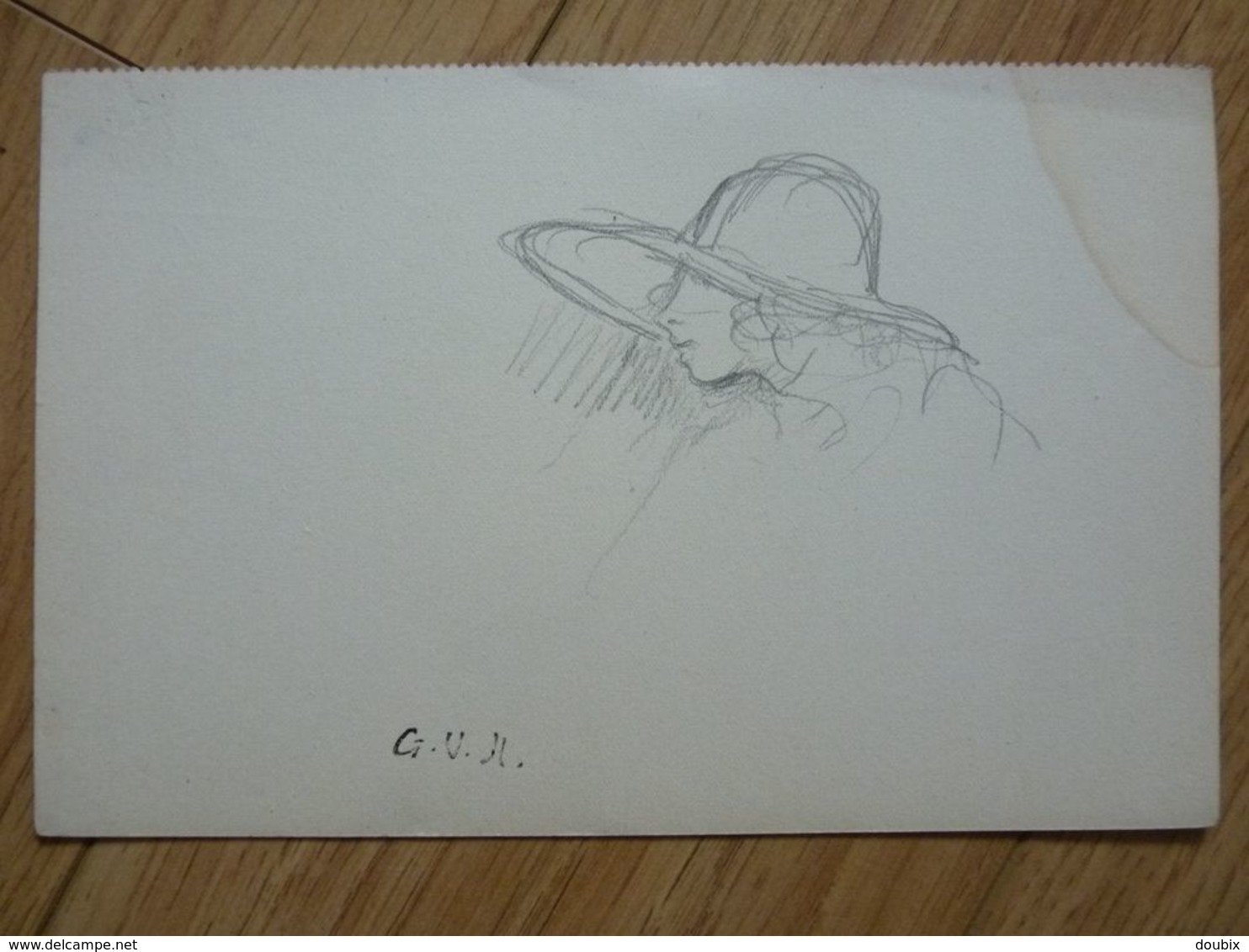 Georges VICTOR HUGO (1868-1925) PEINTRE Petit Fils Victor Hugo. Dessin AUTOGRAPHE - Autres & Non Classés