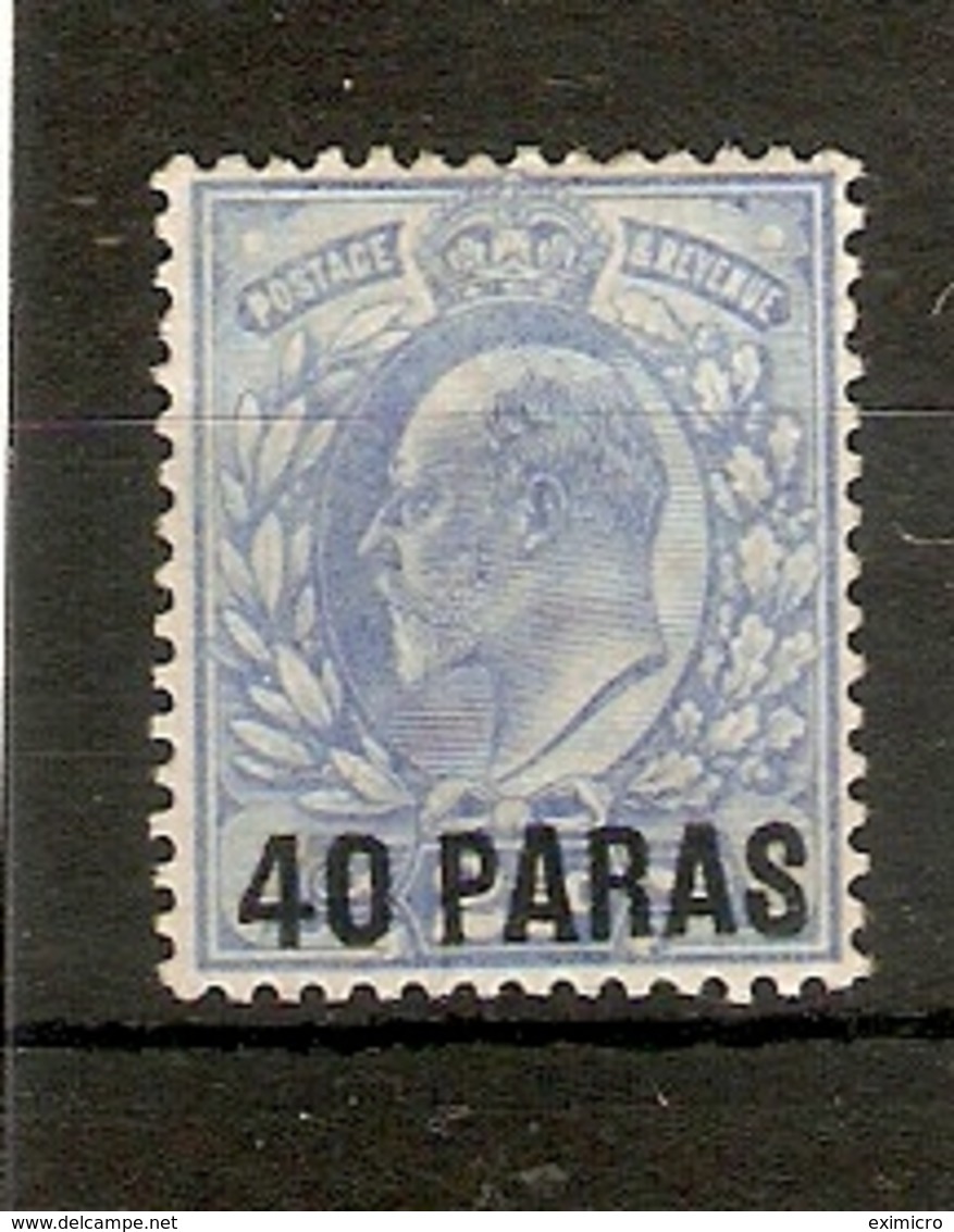 BRITISH LEVANT 1902 40pa On 2½d  PALE ULTRAMARINE SG 8a MOUNTED MINT Cat £26 - British Levant