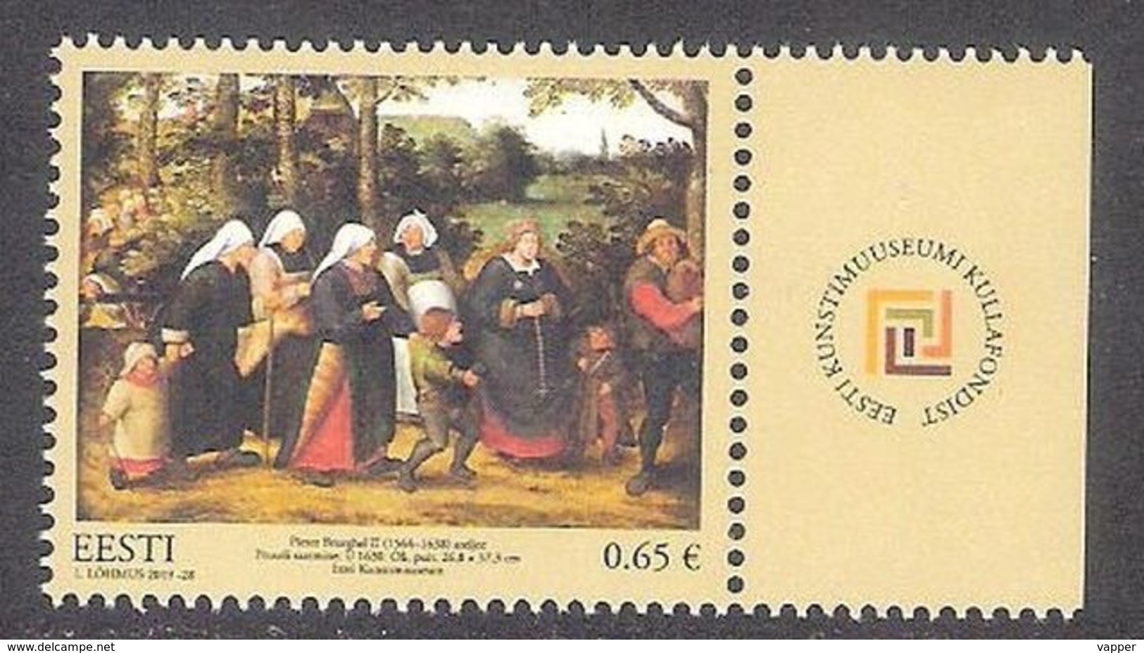 Estonian Art Museum P. Brueghel Painting 2019 Estonia MNH Stamp  Mi 970 - Estland