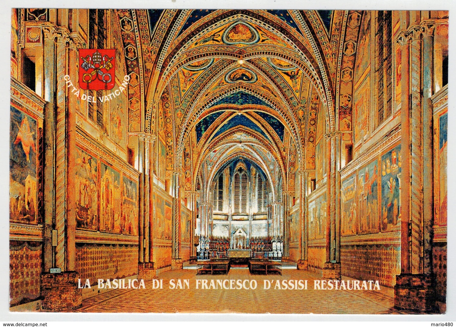 LA  BASILICA  DI  SAN  FRANCESCO  D' ASSISI  RESTAURATA     2 SCAN  (NUOVA) - Cartoline Maximum