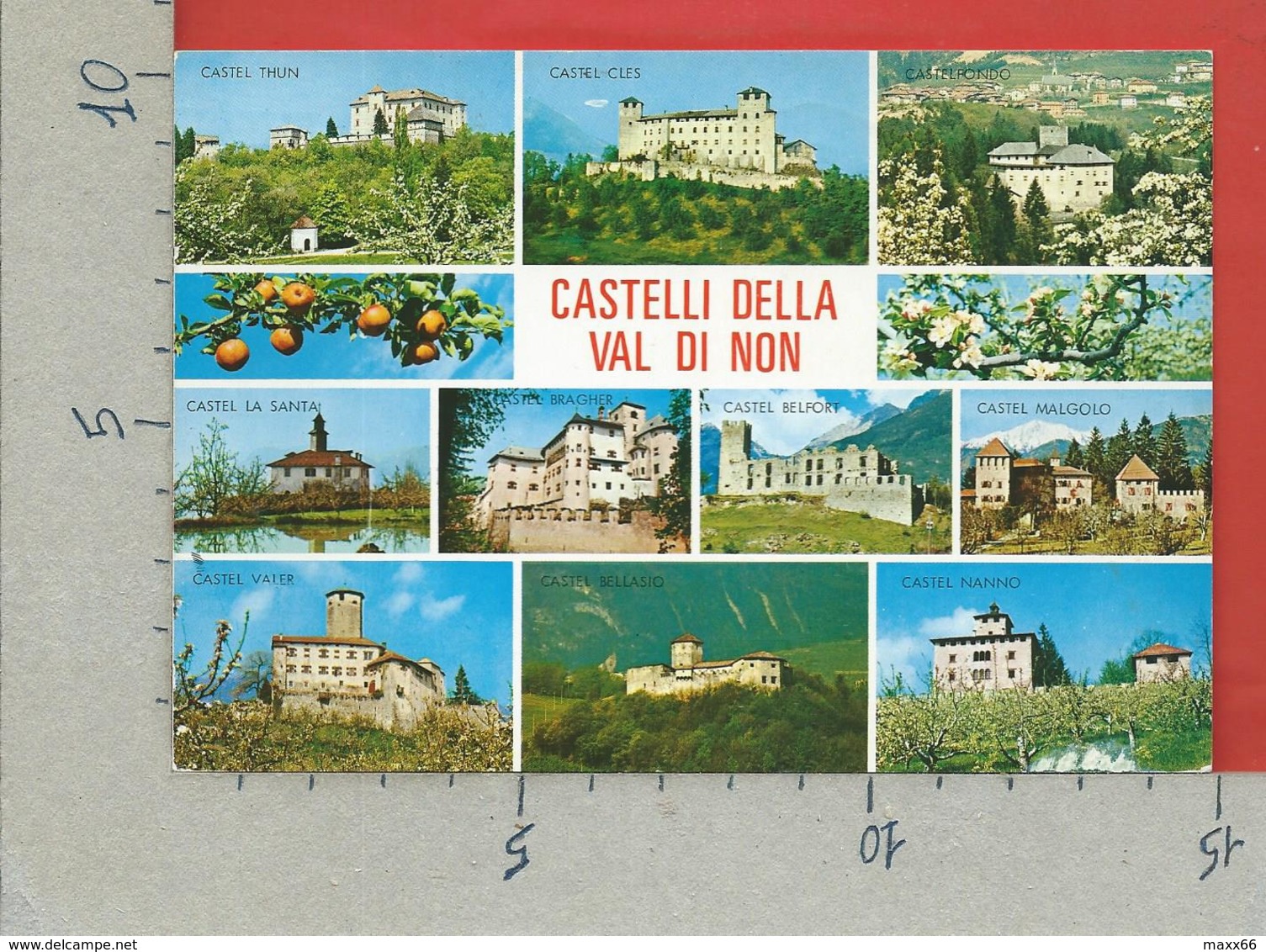 CARTOLINA VG ITALIA - Castelli Della Val Di NON - Vedutine Multivue - 10 X 15 - 2005 TRENTO DONNE ARTE 0,45€ - Trento