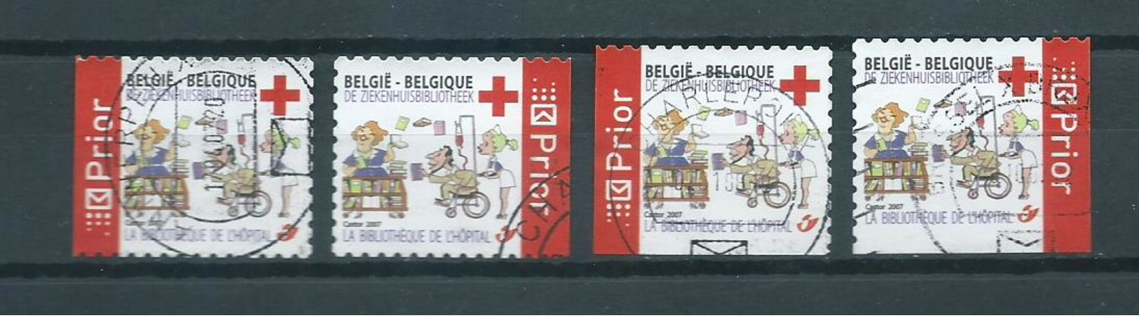 2007 Belgium Complete Set Red Cross Booklet Stamps Used/gebruikt/oblitere - Used Stamps