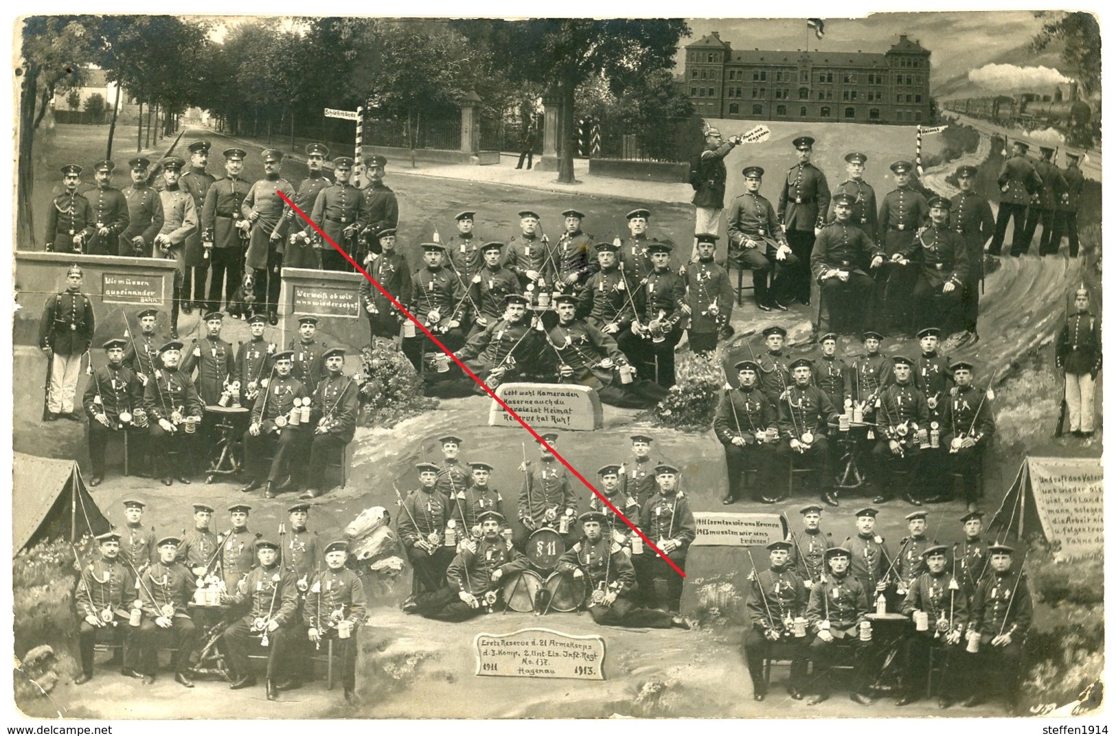 ALLEMANDE REGIMENT  -  Longeville Metz  -  Allemande Carte Photo - Guerre 1914-18