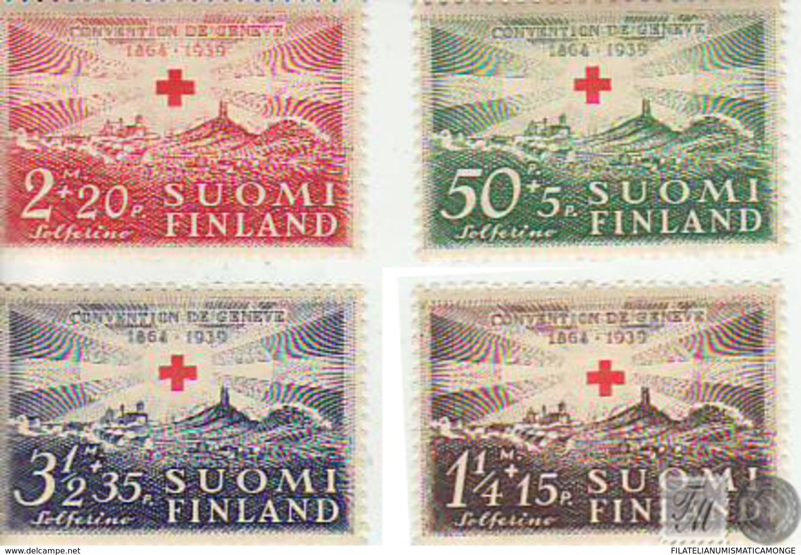 Finlandia 1939  Yvert Tellier  209/12 Cruz Roja  */NH - Andere & Zonder Classificatie