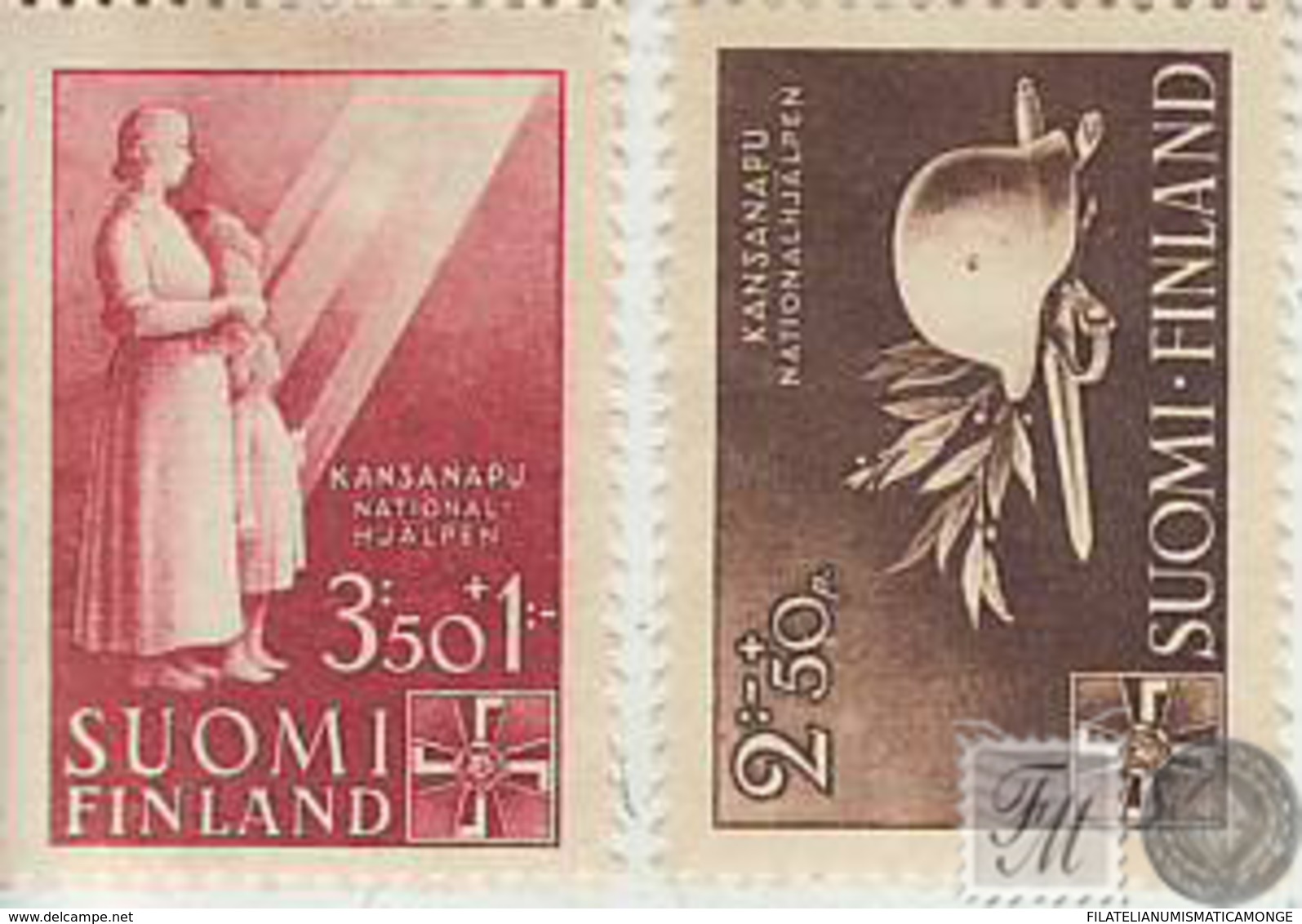 Finlandia 1943  Yvert Tellier  269/70 Uniformes  */NH - Autres & Non Classés