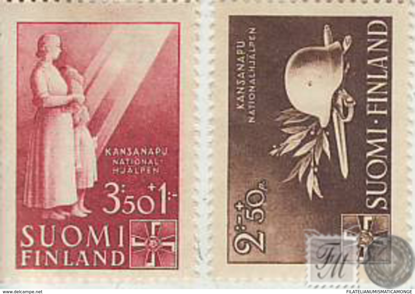 Finlandia 1943  Yvert Tellier  269/70 Uniformes  */NH - Other & Unclassified