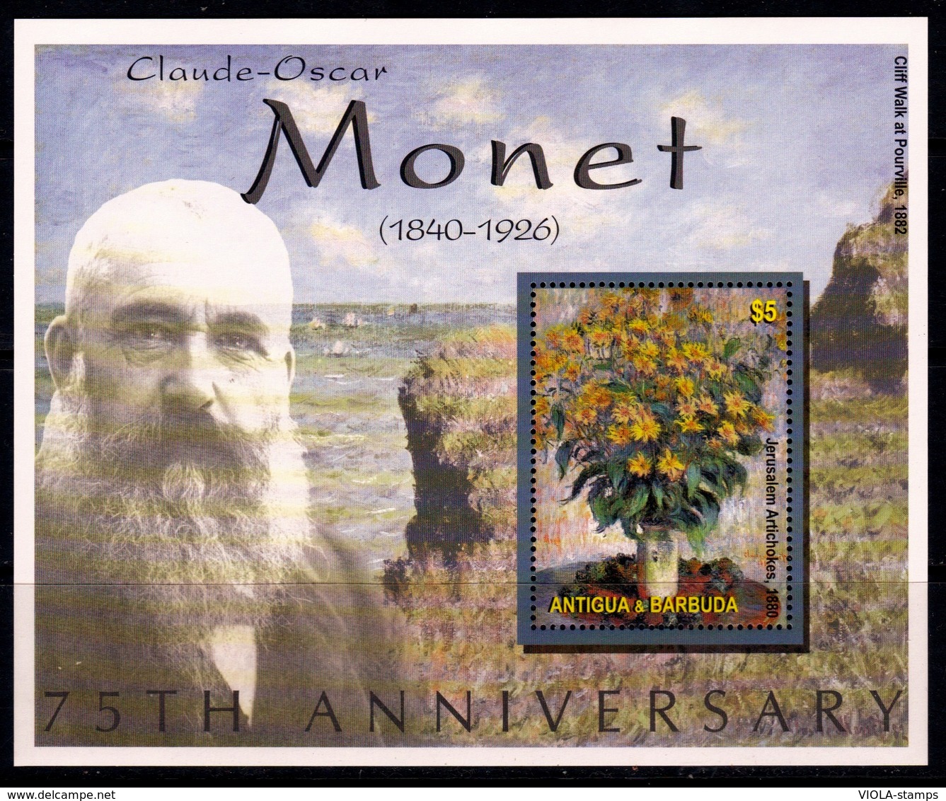 Antigua And Barbuda,Claude Monet,2 Perforated S/s,mint/** - Antigua And Barbuda (1981-...)