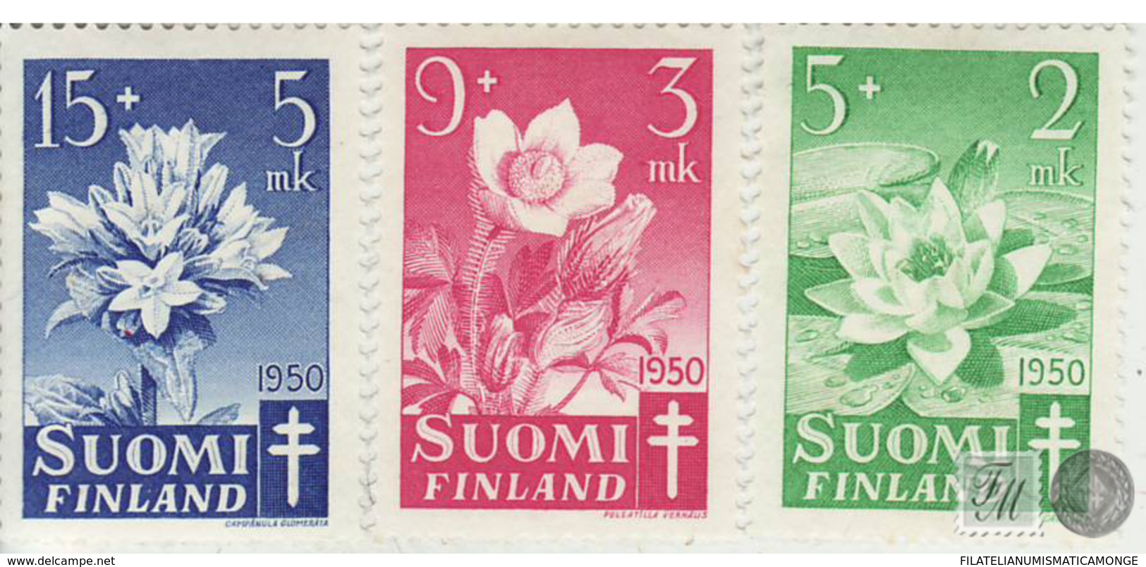 Finlandia 1950  Yvert Tellier  368/70 Cruz Roja * / PO - Autres & Non Classés