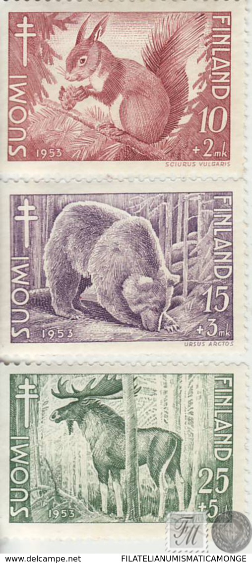 Finlandia 1953  Yvert Tellier  401/03 Fauna  */NH - Other & Unclassified