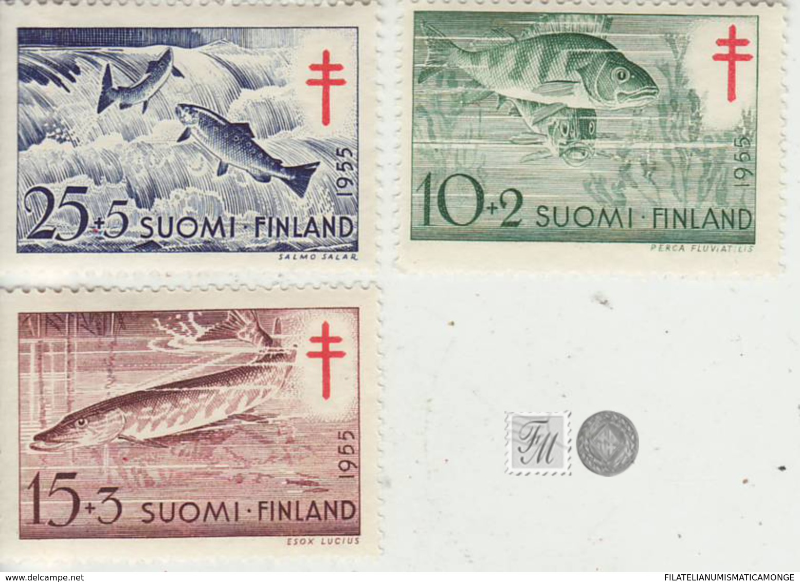 Finlandia 1955  Yvert Tellier  426/28 Fauna Peces  */NH - Otros & Sin Clasificación