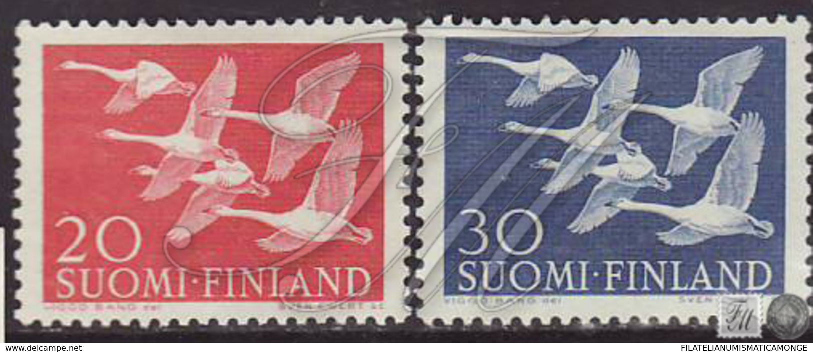 Finlandia 1956  Yvert Tellier  445/46 Leyendas  */NH - Autres & Non Classés